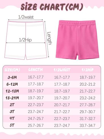 3 Pack Cotton Baby Girls Shorts Toddler Biker Shorts Girls Bike Shorts Cartwheel Under Dress Shorts for Baby in Saudi Arabia