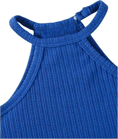 SOLY HUX Toddler Girl's Fringe Trim Halter Top Sleeveless Summer Boho Crop Cami Tops in Saudi Arabia