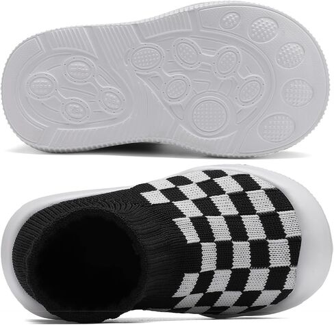 Baby Sock Shoes Baby Walking Shoes for Girls Boys Infant Non-Slip Breathable Soft Rubber Sole Slip On Sneakers in Saudi Arabia