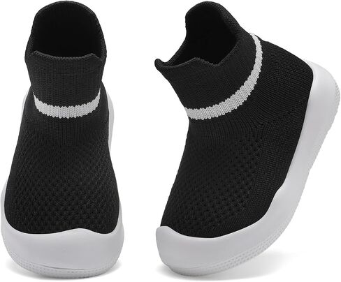 Baby Sock Shoes Baby Walking Shoes for Girls Boys Infant Non-Slip Breathable Soft Rubber Sole Slip On Sneakers in Saudi Arabia