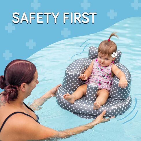 SplashEZ Inflatable Baby Seat - Sit-Up Chair for Baby 3 Months to 3 Years - Inflatable Infant Chair for Sitting Support - Blow-Up Baby Seat with Air Pump - Sit Me Up Seat for Home, Floor, Travel in Saudi Arabia