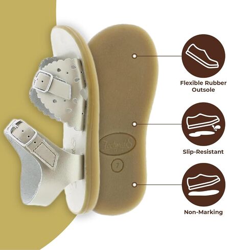 FOOTMATES Ariel and Eco-Ariel Waterproof Sandals for Girls and Boys with Slip-Resistant, Non-Marking Outsoles and Strap Closure for Infants, Toddlers, and Kids Ages 0-12 in Saudi Arabia