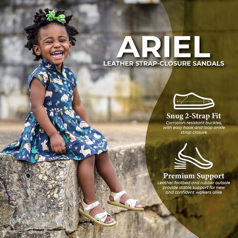 FOOTMATES Ariel and Eco-Ariel Waterproof Sandals for Girls and Boys with Slip-Resistant, Non-Marking Outsoles and Strap Closure for Infants, Toddlers, and Kids Ages 0-12 in Saudi Arabia