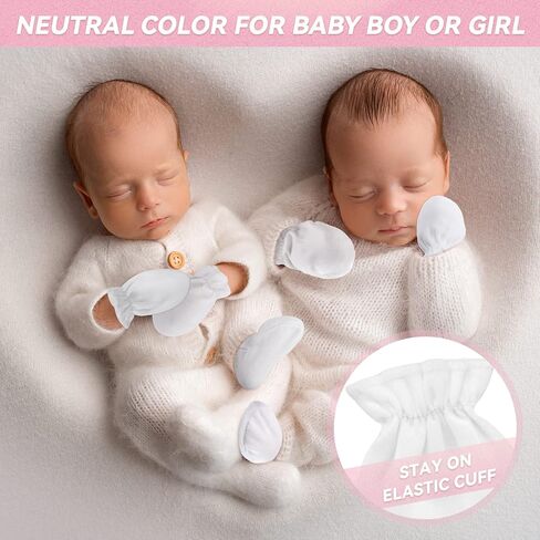 24 Pairs Preemie Baby Mittens No Scratch Preemie Cotton Gloves Premature Baby Mittens for Preemie Boys Girls Newborn in Saudi Arabia