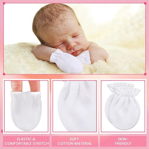 24 Pairs Preemie Baby Mittens No Scratch Preemie Cotton Gloves Premature Baby Mittens for Preemie Boys Girls Newborn in Saudi Arabia