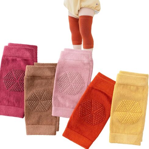 Baby Knee Pads for Crawling (girls 5 Pairs)- Boy Girl Anti-Slip Knee Pads -Helper to Protect Crawling Infant Essentials,Babies Accessories in Saudi Arabia