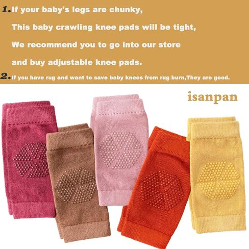 Baby Knee Pads for Crawling (girls 5 Pairs)- Boy Girl Anti-Slip Knee Pads -Helper to Protect Crawling Infant Essentials,Babies Accessories in Saudi Arabia