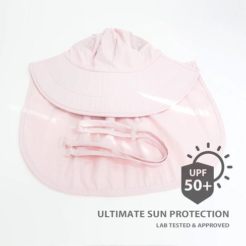 Baby Sun Hat UPF 50+ Toddler Kids Summer Cap Wide Brim Neck Flap Floppy Beach Hats, 6m, 12m, 4T, 8yrs in Saudi Arabia