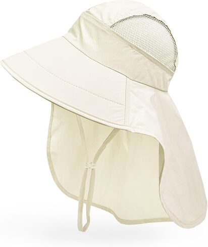 Baby Sun Hat UPF 50+ Toddler Kids Summer Cap Wide Brim Neck Flap Floppy Beach Hats, 6m, 12m, 4T, 8yrs in Saudi Arabia