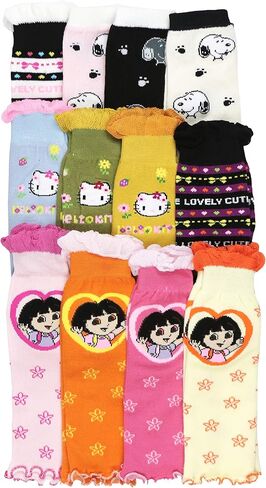 ToBeInStyle Packs of 6 or 12 Leg Warmers Leggings Kneepads Girls Baby Crawling Socks in Saudi Arabia