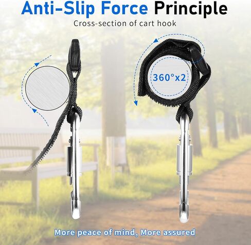 2 Pcs Stroller Hooks, Multi-functional Suspension Hooks, Convenient and Durable Wheelchair Hook Clips, Strap Hooks for Motorized Scooters, Shopping Carts, Trolleys, Walker Hooks, Stroller Clips M in Saudi Arabia