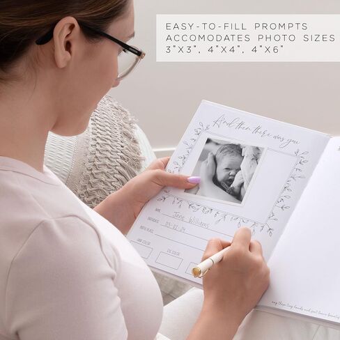 Baby Book Keepsake for Girl – Baby Memory Book for Monthly Milestones – Photo Album to Record First 5 Years – Simple Baby Scrapbook Journal for First Time Moms – Pregnancy Gift for Baby Shower in Saudi Arabia