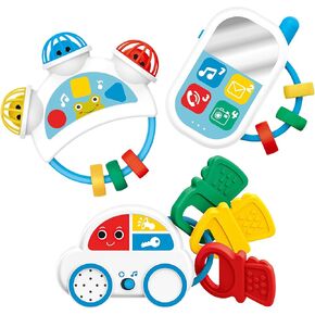 Baby Montessori Sensory Learning Toys with Sounds - Infant Toddlers Travel Activities Musical Teething Toys for Babies 0 3 6 9 12 18 Months - Newborn Shower Gifts for 1 2 3 Year Old Boys Girls