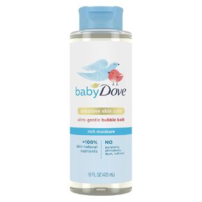 Baby Dove Bubble Bath Rich Moisture for nourished skin and bath time fun Sensitive Skin Care with skin-natural nutrients 16 oz