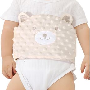 Baby Colic and Gas Relief - Cassia Seed Heated Tummy Wrap,Baby Heating Pad Swaddle Belt Relieves and Soothes Gas,Bloating and Upset Stomach (Red)