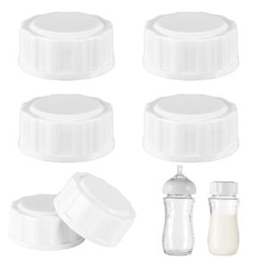 6pcs Travel Bottle Caps for Avent, Bottle Lids Replacement Baby Bottle Caps Baby Bottle Tops Compatible with Avent Wide-Mouth Bottles