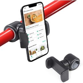 Stroller Phone Holder - Shopping Cart Phone Holder - Phone Holder with Clamp, Non-Slip 360 Degree Shopping Cart Phone Mount, Stroller Phone Holder Mount for Baby, Fit for All Phone Types, Black