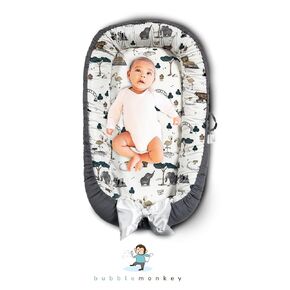 Baby Nest Set 100% Cotton Comfortable Baby Lounger for Safer Easy Sleep and No Fuss Tummy Time Playtime Transportable for Travel