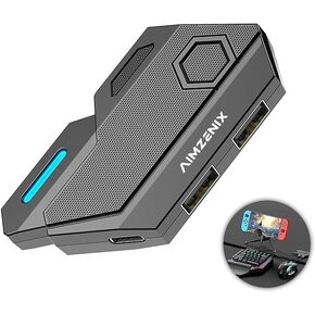 Keyboard and Mouse Adapter Compatible with PC, N-Switch, Xbox One, Xbox Series X/Sbox 360,PS4,PS3,Custom Key Mapping,Plug and Play,Comes with instruction manual,black.