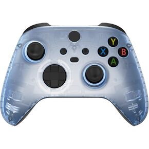eXtremeRate Replacement Faceplate for Xbox Series X & S Controller - Personalize Your Control - Clear Black Front Housing Shell for Xbox Core Wireless Controller [Controller NOT Included]