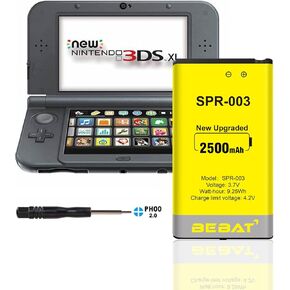 SPR-003 Battery, 2500mAh High Capacity Compatible with Nintendo 3DS XL 3DS LL SPR-003 and New 3DS XL RED-001 SPR-A-BPAA-CO XL Console with Repair Screwdriver