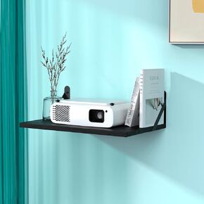 Projector Mount, White Small Mini Projector Shelf/Cable Box Wall Mount/Router Wall Mount, Projector Holder Stand Accessories with Cable Ties-2pcs