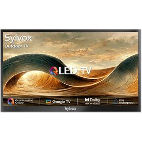 SYLVOX Outdoor TV, 55 inch Smart TV Waterproof Outdoor TVs, 4K Weatherproof Television for Outside, Support Google Assistant, Chromecast, 1000 nit Brightness Partial Sun (Deck Pro 2.0/2024)
