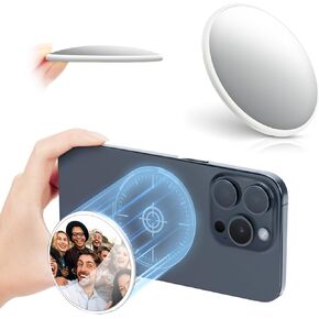 2.2" Magnetic Selfie Mirror for Back Camera，Slim Cell Phone Convex Mirror for Magsafe Compatible with iPhone 15 14 13 12 Pro Max Plus,Mag-Safe Case & All Phones for Selfies & Vlogging & Streaming