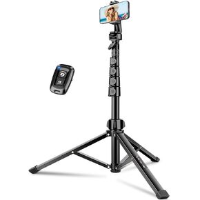 Phone Tripod, 72" Tripod for Phone & Camera, Stable Cell Phone Tripod with Remote and Phone Holder, Adjustable Tall Tripod for iPhone Android Phone