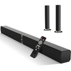 MZEIBO TV Sound Bar, Sound Bars for Smart TV, Bluetooth 5.0 Soundbar 60W 32Inch Detachable Soundbars with HDMI-ARC/Optical/AUX Connection, TV Speakers Soundbar for Home Theater Audio in Kuwait