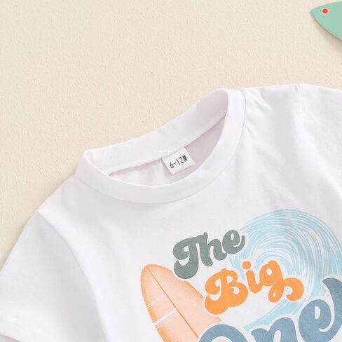 BULINGNA 2Pcs Baby Boy First Birthday Outfit Short Sleeve The Big One T-Shirt Top Casual Shorts Summer 1st Birthday Clothes in Saudi Arabia