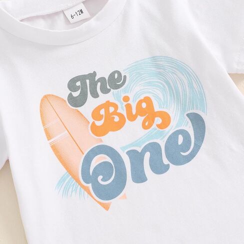 BULINGNA 2Pcs Baby Boy First Birthday Outfit Short Sleeve The Big One T-Shirt Top Casual Shorts Summer 1st Birthday Clothes in Saudi Arabia