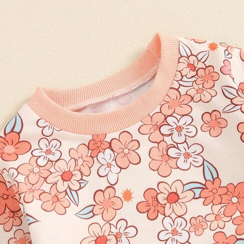 WZTYYDS Toddler Baby Girl Clothes 6 12 18 24 Months Fall Outfits Long Sleeves Sweatshirt Tops Pants Set 1-5T in Saudi Arabia