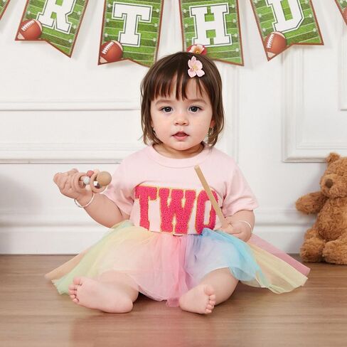 FIOMVA Toddler Girl Birthday Outfit Two Three Four Five Six Birthday Shirt+Tutu Tulle Skirt Birthday Clothes in Saudi Arabia