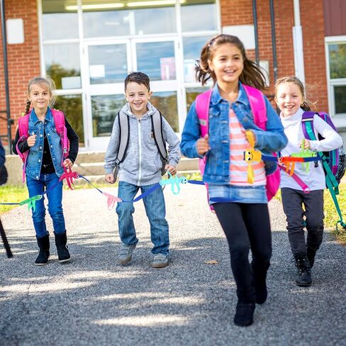 حبل المشي من Kajaia Little Bug، حبل المشي للأطفال، لوازم الفصول الدراسية، حبل المشي لمرحلة ما قبل المدرسة مع مقابض يناسب ما يصل إلى 20 طفلًا للأطفال الصغار، أدلة المشي في مرحلة ما قبل المدرسة in Kuwait