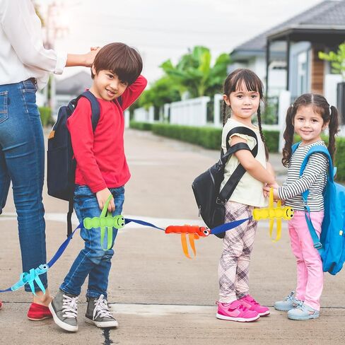حبل المشي من Kajaia Little Bug، حبل المشي للأطفال، لوازم الفصول الدراسية، حبل المشي لمرحلة ما قبل المدرسة مع مقابض يناسب ما يصل إلى 20 طفلًا للأطفال الصغار، أدلة المشي في مرحلة ما قبل المدرسة in Kuwait