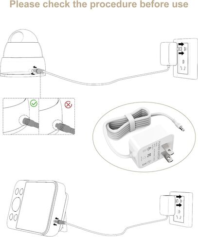 6V for Vtech Baby Monitor Power Cord compatible with Vtech DM221 DM221-2 DM223 DM251 (Parent & Baby Units) DM111 DM112 DM222 DM271 (Parent Unit ONLY) Safe & Sound Audio Monitor in Saudi Arabia