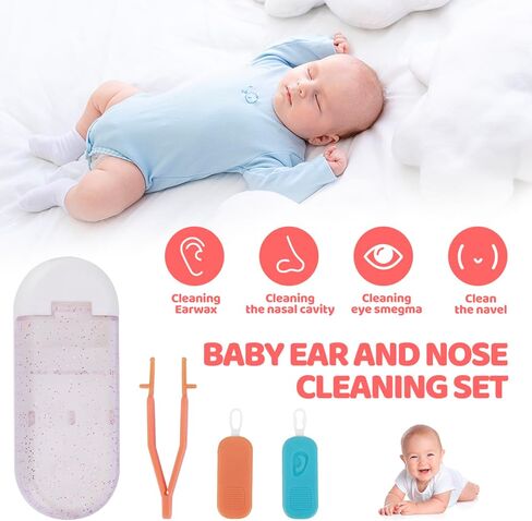 منظف ​​أنف وأذن الطفل، مزيل آمن لملاقط تنظيف الأنف للأطفال الرضع وحديثي الولادة والأطفال الصغار، إزالة شمع الأذن والمخاط منتقي مخاط الأطفال in Kuwait