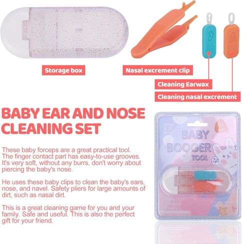 منظف ​​أنف وأذن الطفل، مزيل آمن لملاقط تنظيف الأنف للأطفال الرضع وحديثي الولادة والأطفال الصغار، إزالة شمع الأذن والمخاط منتقي مخاط الأطفال in Kuwait