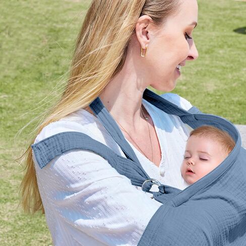 2Pack Muslin Nursing Cover for Breastfeeding, Breathable Breastfeeding Cover up with Rigid Hoop for Women, Nursing Apron (Included Four Baby Bibs) in Saudi Arabia