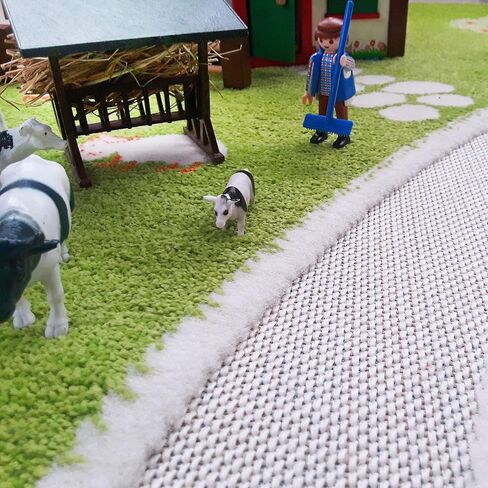 سجادة لعب ثلاثية الأبعاد ناعمة وسميكة من IVI Farm غير سامة ولا تسبب الحساسية، مقاومة للبقع للأطفال الرضع والأطفال الصغار وغرفة اللعب التعليمية وغرفة النوم، 59 بوصة طول × 39 بوصة عرض in Kuwait