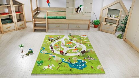سجادة لعب ثلاثية الأبعاد ناعمة وسميكة من IVI Farm غير سامة ولا تسبب الحساسية، مقاومة للبقع للأطفال الرضع والأطفال الصغار وغرفة اللعب التعليمية وغرفة النوم، 59 بوصة طول × 39 بوصة عرض in Kuwait
