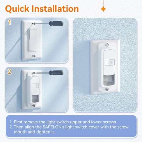 SAFELON 4 PCS Light Switch Cover Guard for Baby Safety, Childproof Light Switch Locks, Wall Switch Covers Prevents Kids from Turning The Lights On and Off in Saudi Arabia