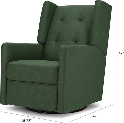 DaVinci Maddox Recliner and Swivel Glider in Shadow Grey, Greenguard Gold & CertiPUR-US Certified in Saudi Arabia