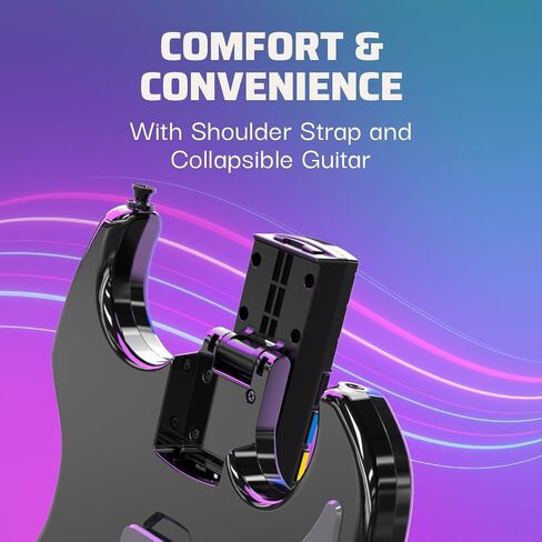 PDP RIFFMASTER Wireless Guitar Controller for Xbox Series X|S, Xbox One, Windows 10/11 PC, Rock Band 4, Audio Jack, Rechargeable Battery, Officially Licensed by Microsoft - Black in Saudi Arabia