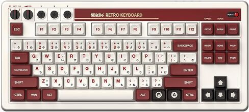لوحة مفاتيح ميكانيكية 8BitDo Retro، بلوتوث/2.4G/USB-C، لوحة مفاتيح ألعاب قابلة للتبديل السريع مع 87 مفتاحًا، وأزرار سوبر مزدوجة وعصا فائقة لنظام التشغيل Windows وAndroid - إصدار C64 in Kuwait