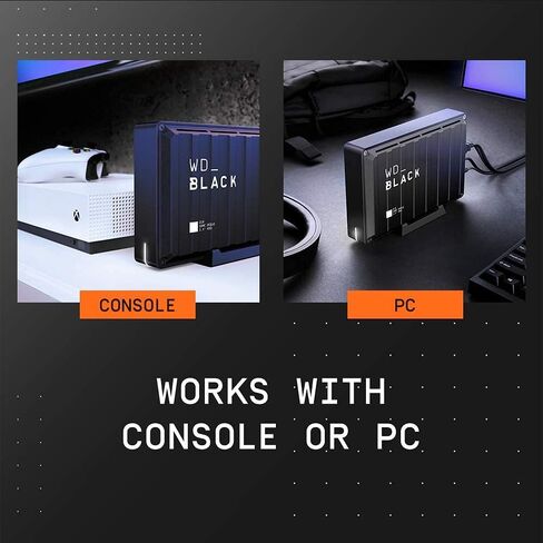 WD_Black 8TB D10 Game Drive, Portable External Hard Drive HDD Compatible with Playstation, Xbox, PC, & Mac - WDBA3P0080HBK-NESN (Renewed) in Saudi Arabia