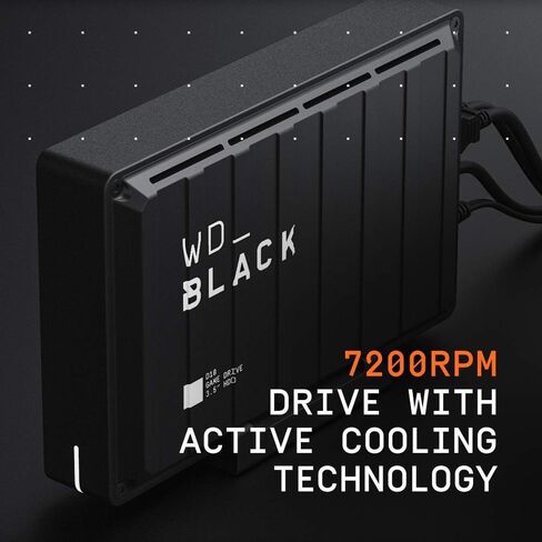 WD_Black 8TB D10 Game Drive, Portable External Hard Drive HDD Compatible with Playstation, Xbox, PC, & Mac - WDBA3P0080HBK-NESN (Renewed) in Saudi Arabia