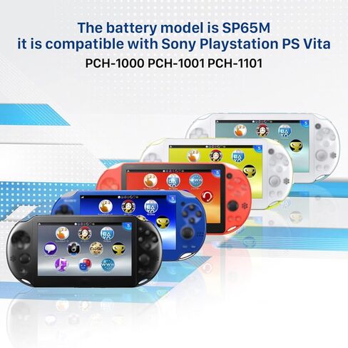 Ps Vita SP65M Games Battery,New 3800mAh High Capacity New 0 Cycle Battery Replacement for Sony PS Vita Playstation Vita PCH-1006 PCH-1101 PSV 1000 PCH-1001 Games with Repair Tool Kit in Kuwait
