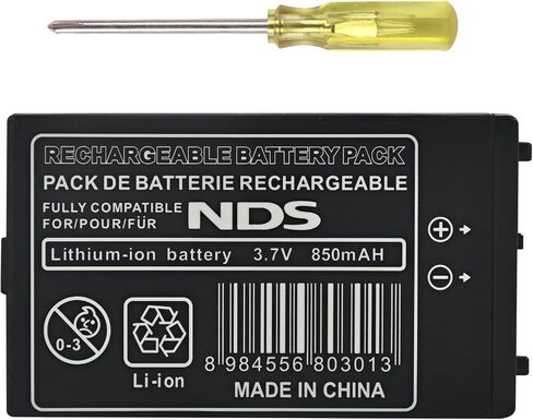 Battery for Nintendo NDS, 850mAh Rechargeable Lithium-ion Battery Pack Tool Kit for Nintendo DS NDS NTR-001 NTR-003 in Saudi Arabia